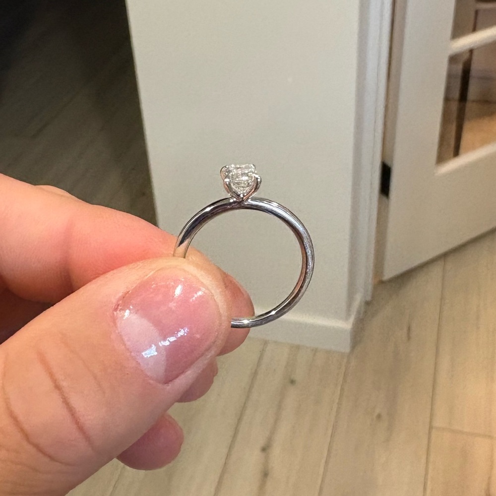 Badgley Mischka Emerald cut lab Created Diamond 1.00 ctw - Picture 8 of 15